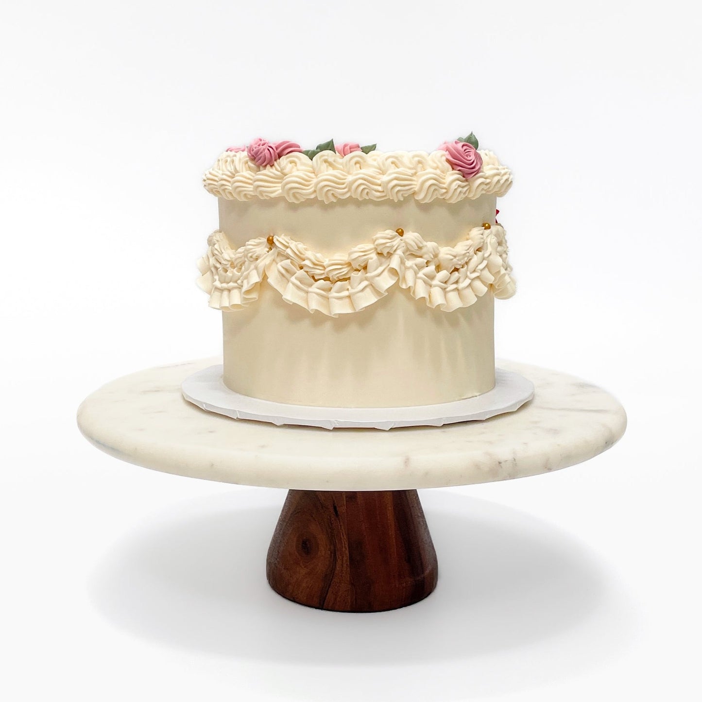 Vintage Charm Birthday Cake