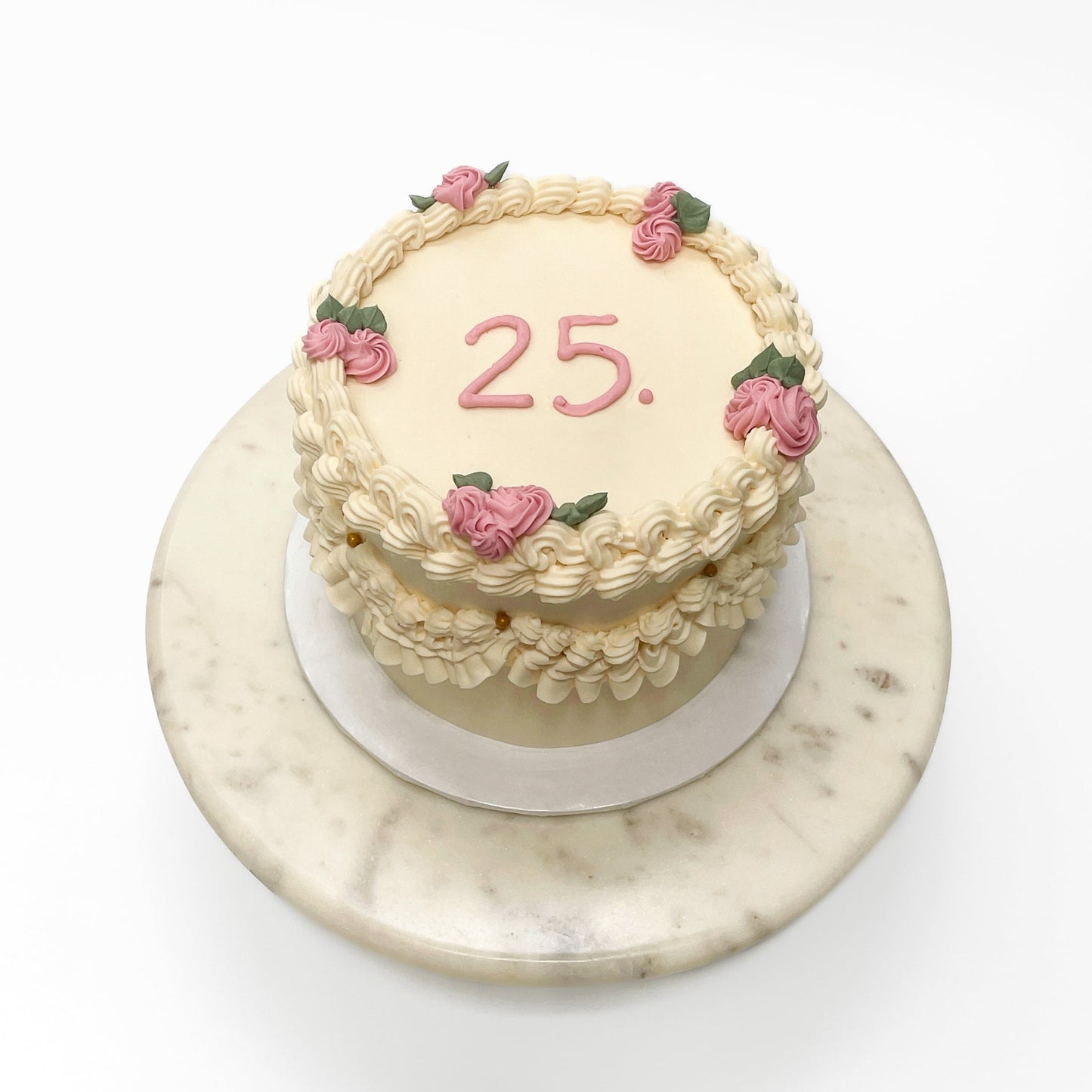 Vintage Charm Birthday Cake